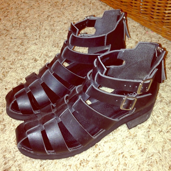 Black Cutout Booties