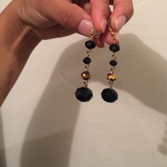 Black and gold earrings