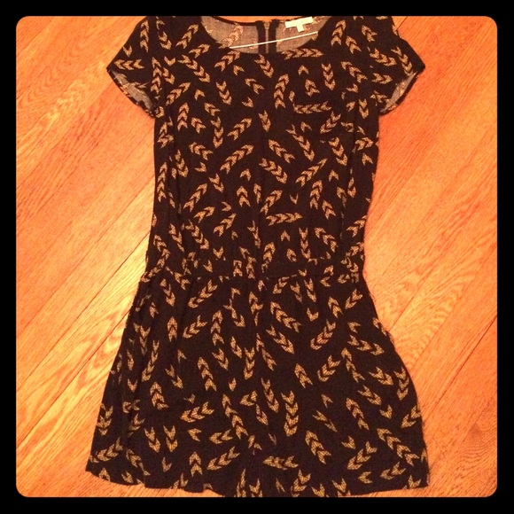 Black and gold romper