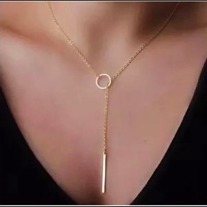 Circle and bar necklace