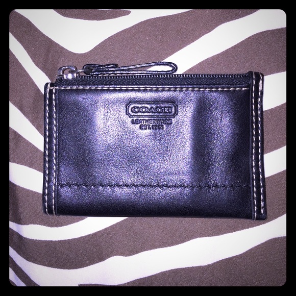 Coach Black Leather Mini Skinny - Picture 1 of 4