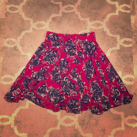 Urban Outfitter Rose print skater skirt
