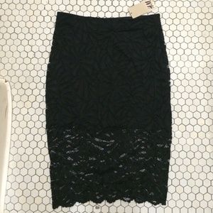 H&M black lace skirt