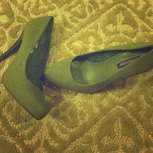 Olive green heels