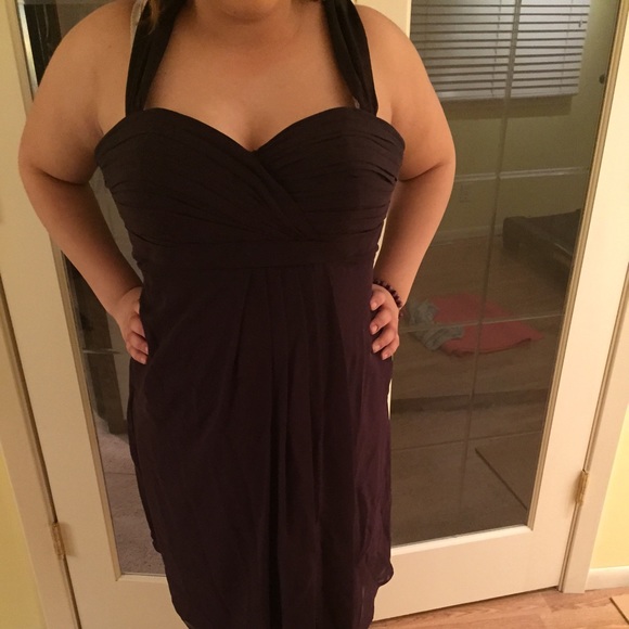 Dark purple bride maids dress