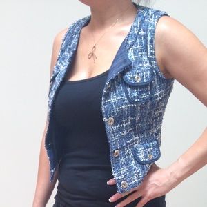 ✨ Cache Tweed Vest ✨