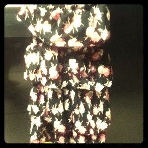 Layered Floral Strapless Sundress