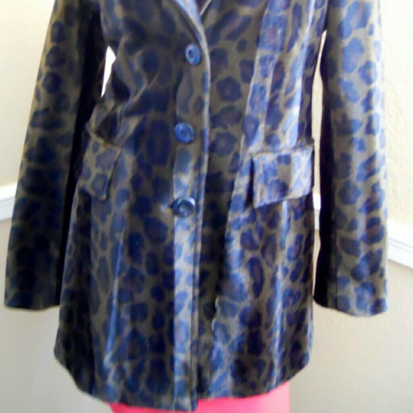 I.N.C Leopard peacoat jacket - Picture 3 of 3