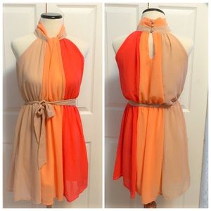 Cute block color dress