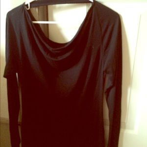 Selling a black long sleeve shirt.