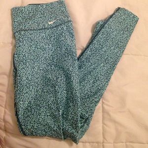 Light blue spotted ish Nike legend tights
