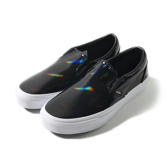 holographic vans slip ons