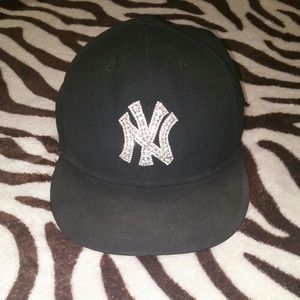 bedazzled yankee hat