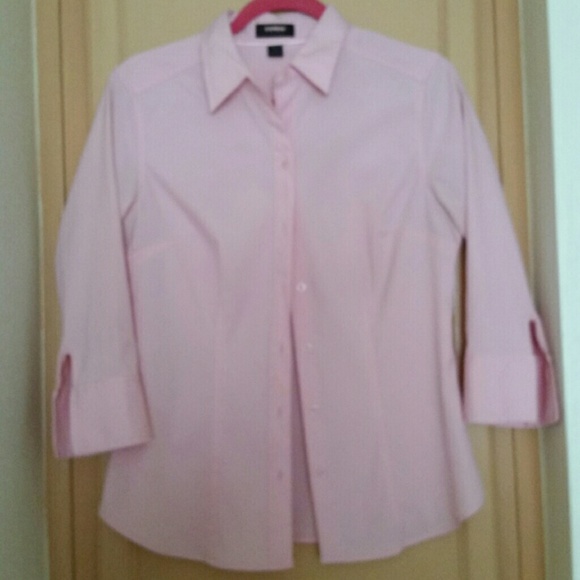 Pink button down shirt