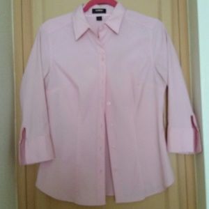 Pink button down shirt