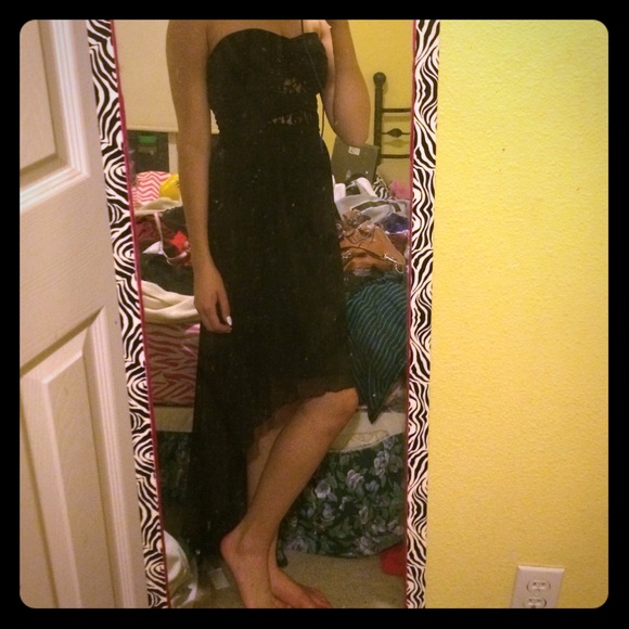 Black high/low homecoming/Winter formal dress