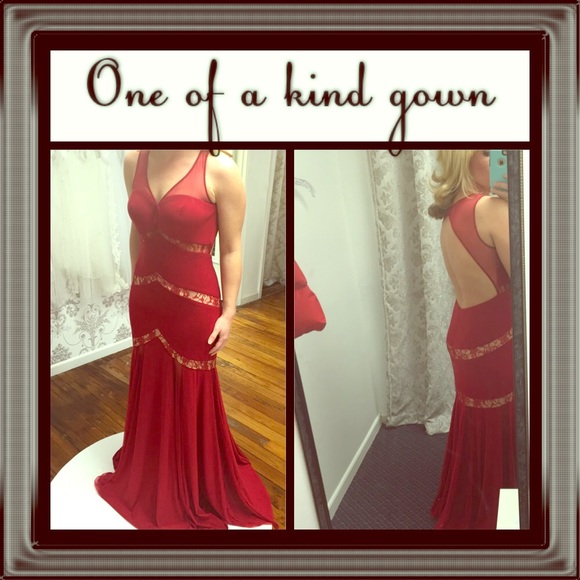 One of a kind red gown