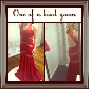 One of a kind red gown