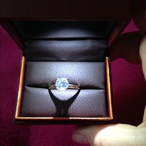 14k solitaire engagement ring setting