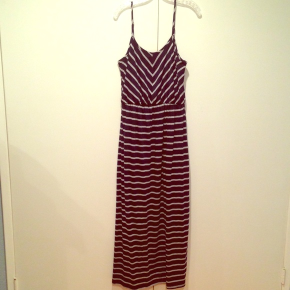 EUC Navy and grey maxi dress size large