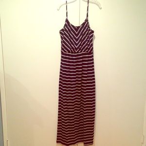 EUC Navy and grey maxi dress size large