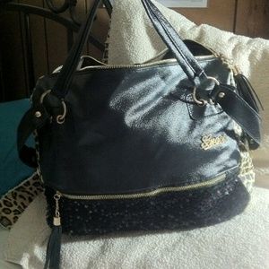 Black and Cheetah purse