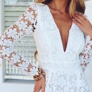 WEEKEND SALE! FINAL PRICE! White Lace Jumpsuit