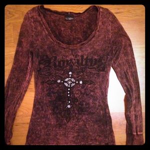 🎀Super cute buckle Long sleeve embellished top🎀