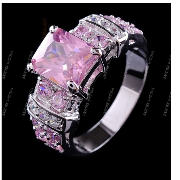 NWT Ping Sapphire White Gold Filled Ring