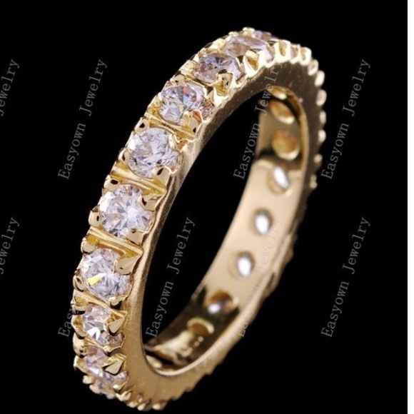 NWT White Sapphire Yellow Gold Filled Ring