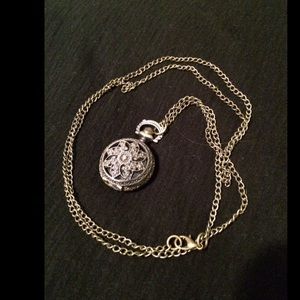 Long Fashion Clock Necklace