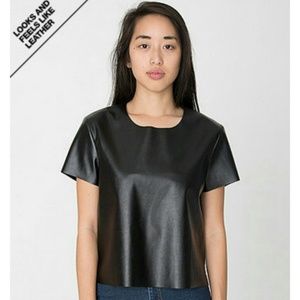 American Apparel Vegan Leather Tee