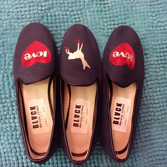 Black Martin Sitbon THREE pairs Loafers