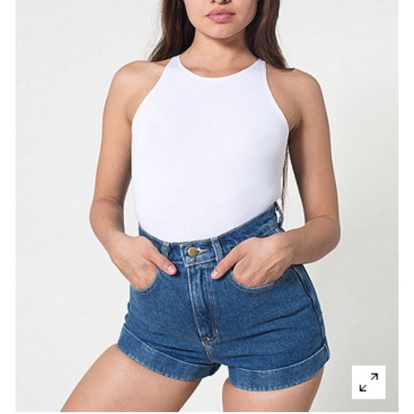 American Apparel Denim - American Apparel high waisted denim shorts