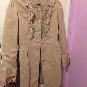 Beige velvet coat