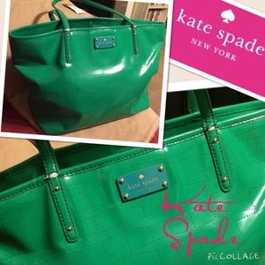 ✂️️FINAL CUT✂️🎀Kate Spade large green tote🎀