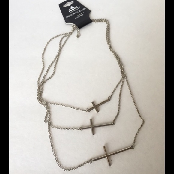 Layered cross necklace