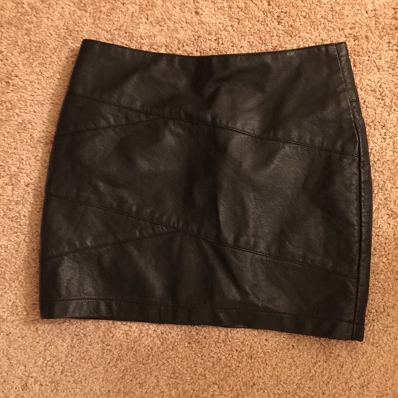 Faux leather skirt