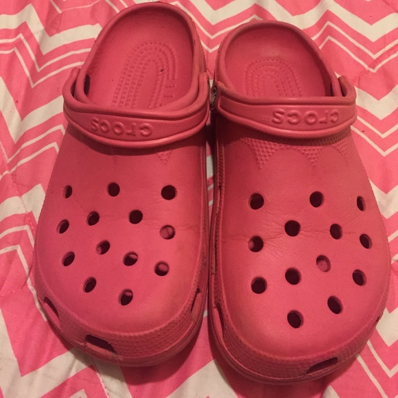 Pink Crocs Size Large W 10-11