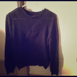 Black knit sweater