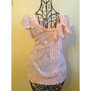 Blush Pink Sheer Top