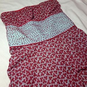 SZ 0 free people printed red/blue dress