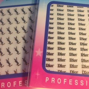 18k gold  professional nail art stickers set of 2