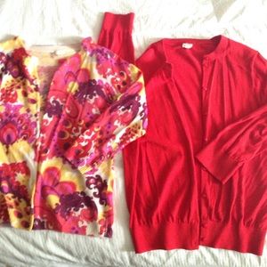 J.Crew factory cardigans- size M, set of 2!