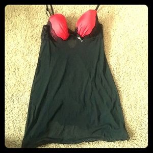 Red and black lingerie