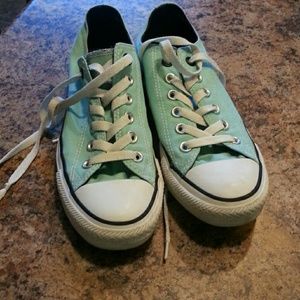 Excellent condition mint green converse