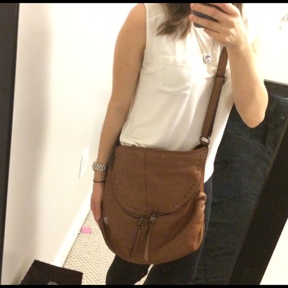 Andrew marc leather brown handbag