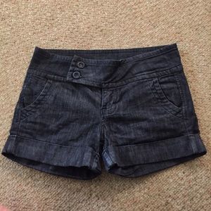 Denim shorts..
