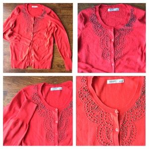 Beaded detail cardigan