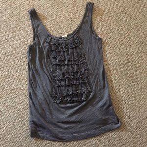 Jcrew beaded ruffle tank..